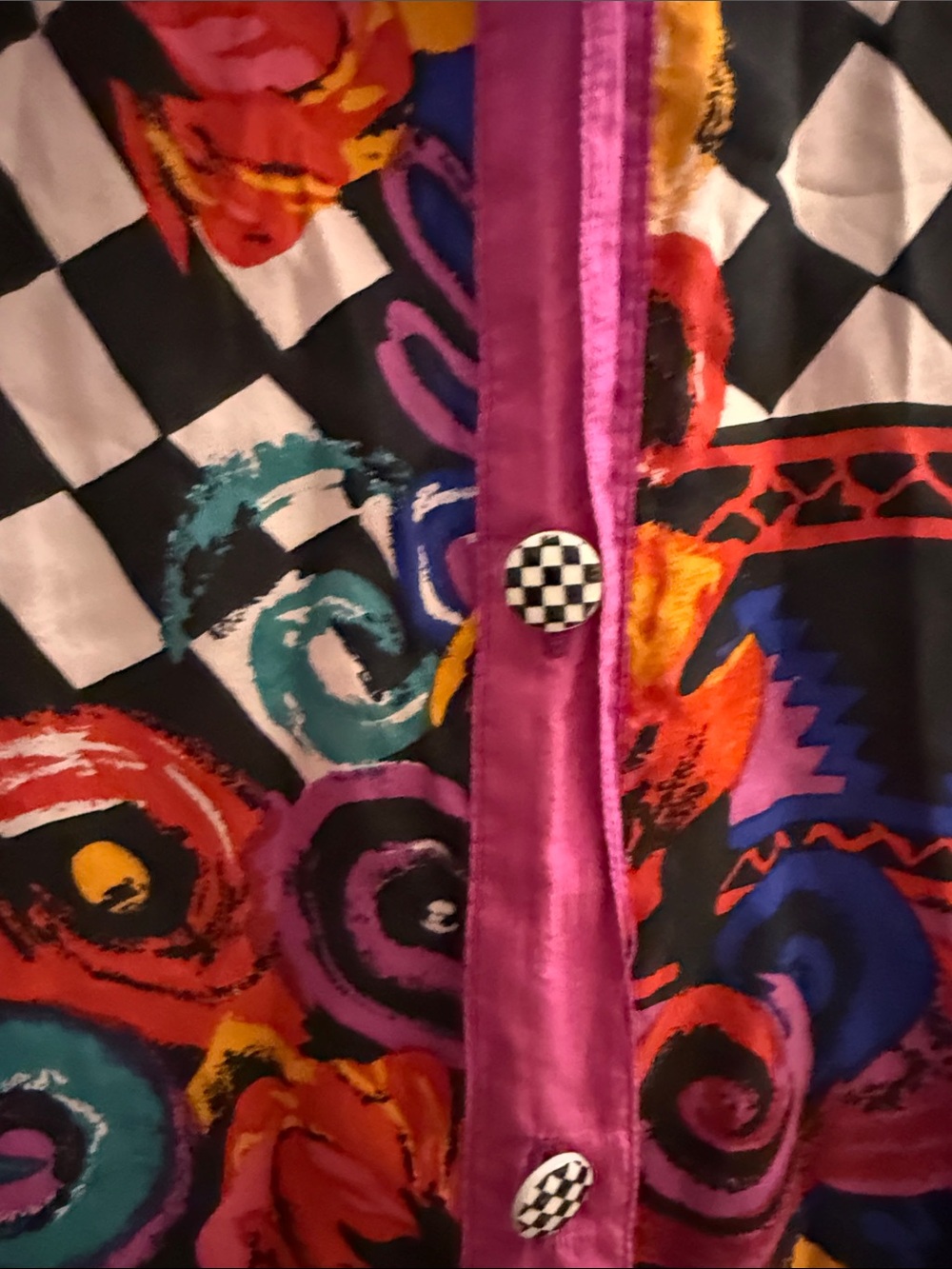Vintage Carole Little Sport Oversized Silk Blouse - Picture 3 of 6